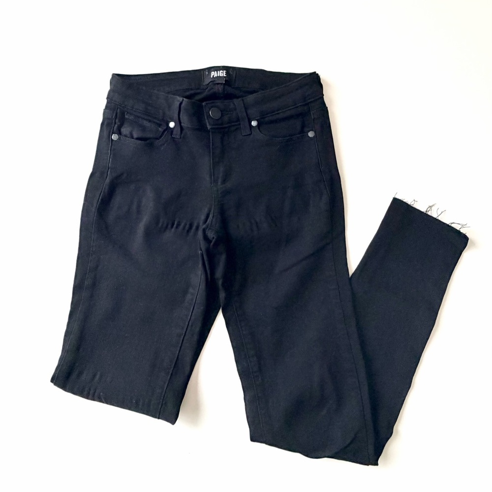 PAIGE Jet Black Denim Pants